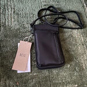 BEIS Black ID Crossbody Bag
